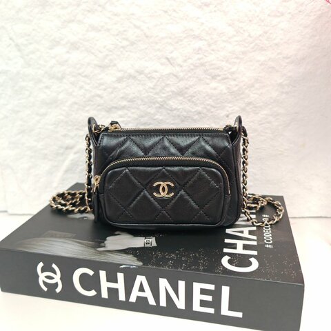 Chanel 香奈兒 25c 小號 黑金 相機包 芯片款