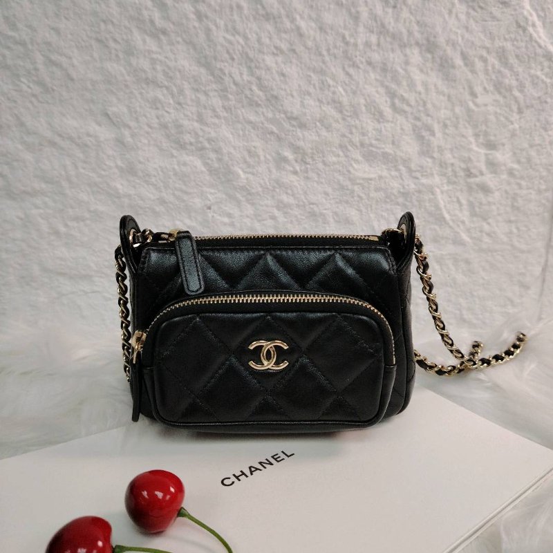 Chanel 香奈兒 25c 小號 黑金 相機包 芯片款-1