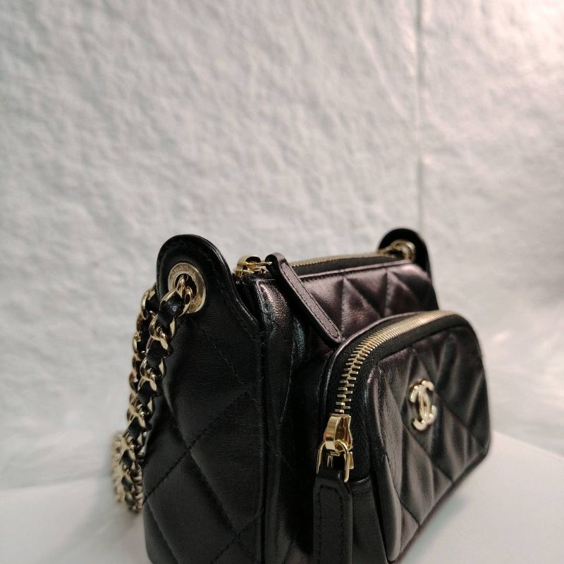 Chanel 香奈兒 25c 小號 黑金 相機包 芯片款-3