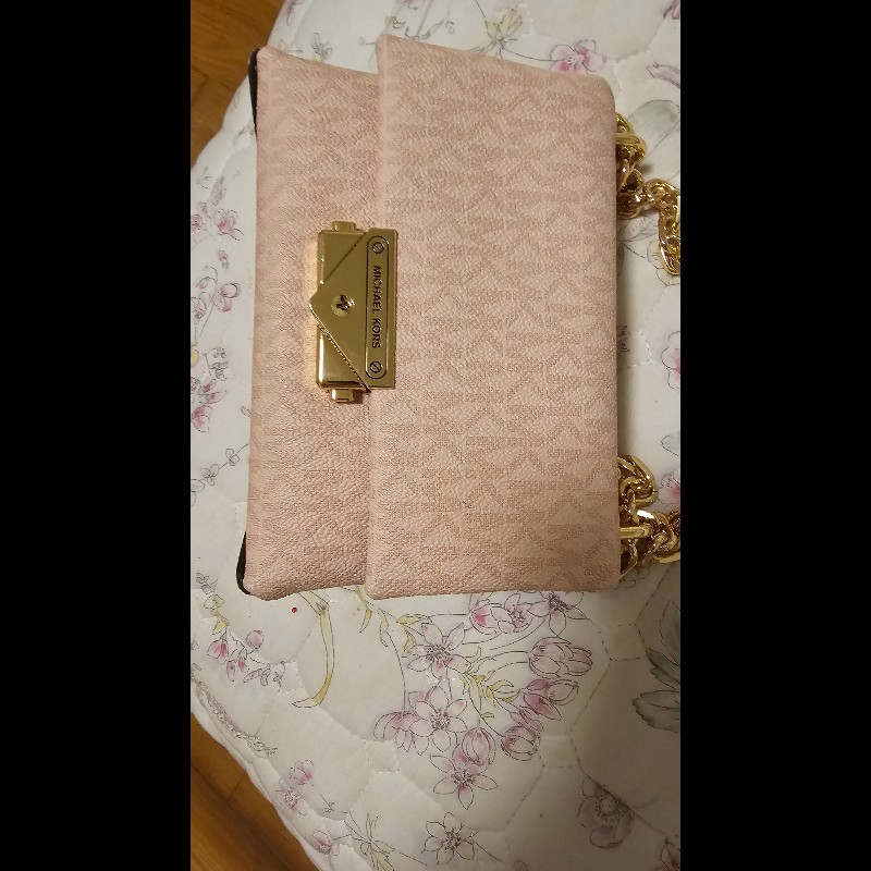 Mk滿版粉紅小廢包-1
