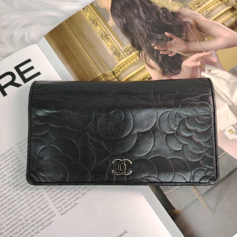 Chanel 經典 黑色 羊皮 大號 銀扣山茶花-2