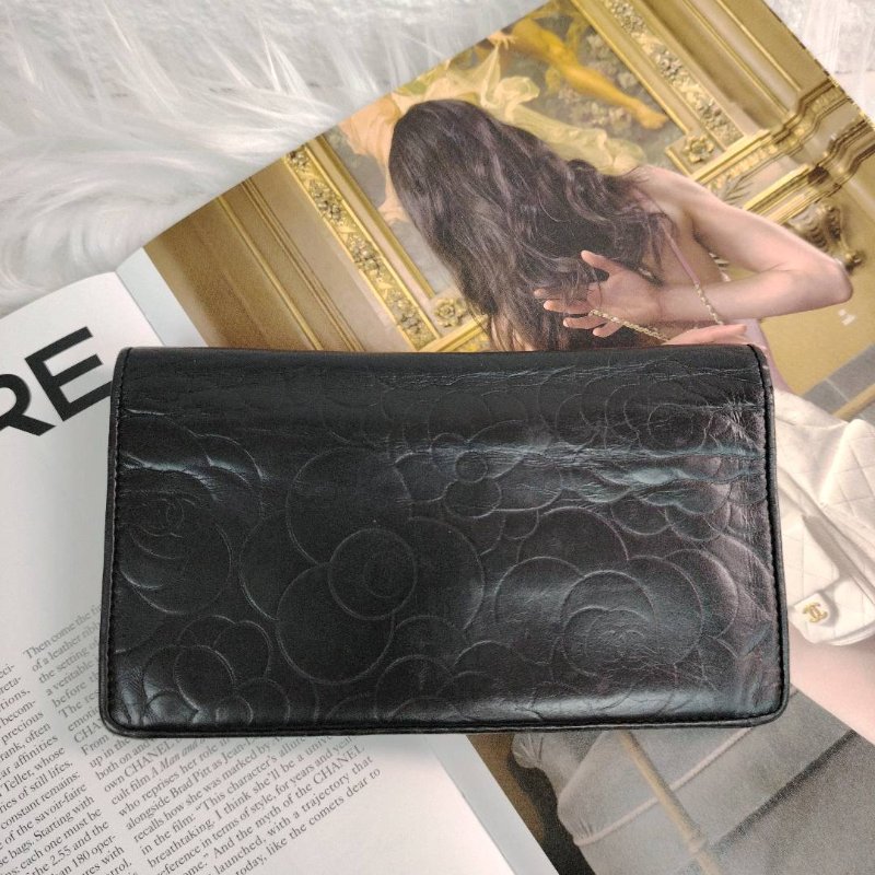 Chanel 經典 黑色 羊皮 大號 銀扣山茶花-3