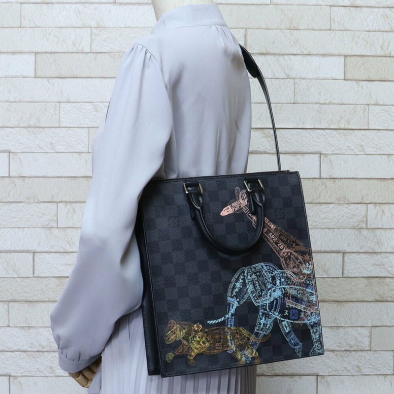 路易威登 Sac Plat Messenger 單肩斜背包，Damier Graphite 帆布材質，黑色，男女通用-1