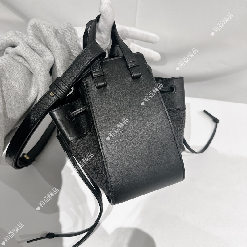 莉亞精品♡Loewe mini吊床包 黑 二手美包-4