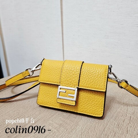 [CP值好物😍] Fendi Mini黃牛皮FF磁吸釦名片卡包