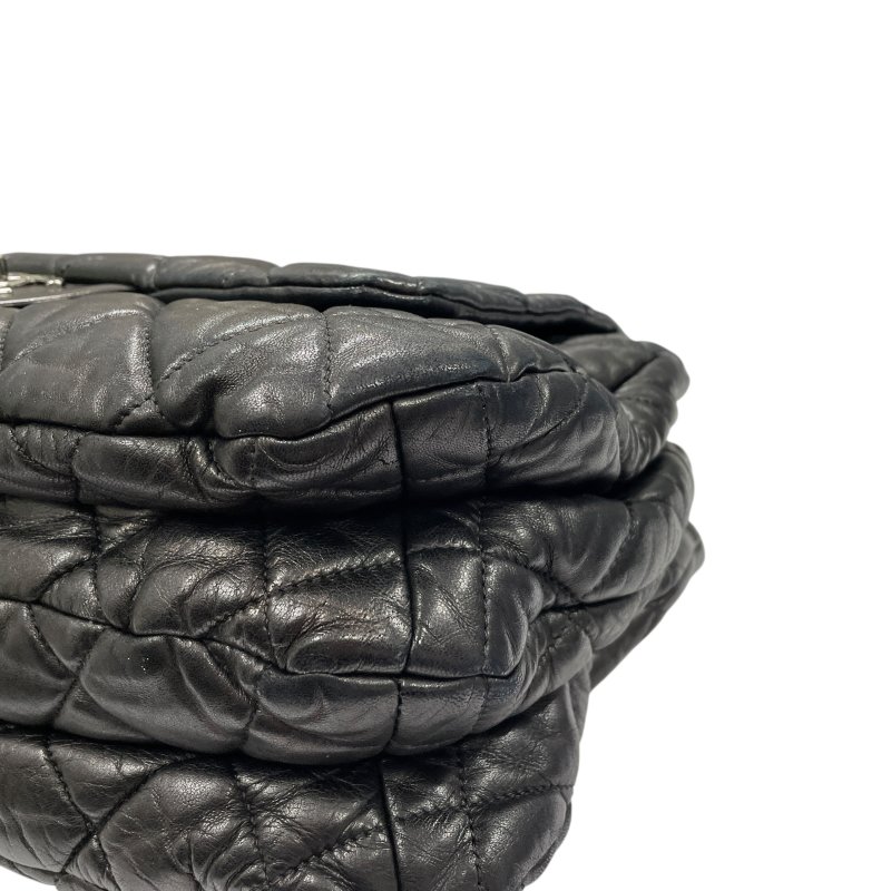 CHANEL 香奈兒 DOUBLE FACE 雙面肩背包 皮革 黑色 銀釦-9