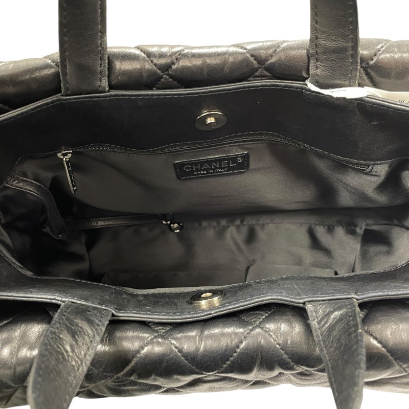 CHANEL 香奈兒 DOUBLE FACE 雙面肩背包 皮革 黑色 銀釦-11