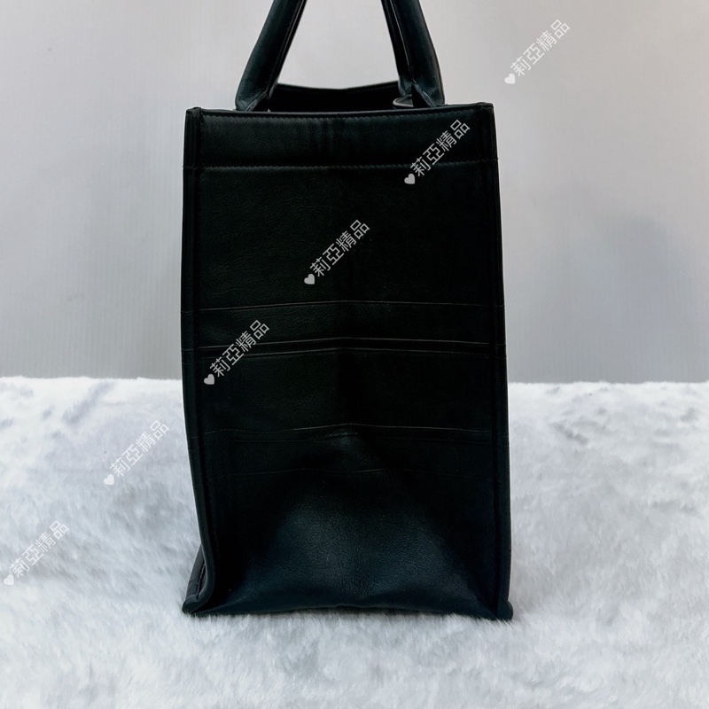 莉亞精品♡ Dior 黑皮革托特包 二手美品-4