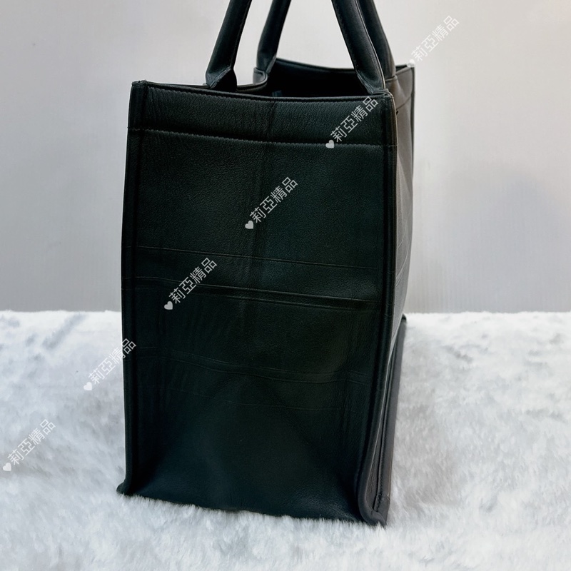 莉亞精品♡ Dior 黑皮革托特包 二手美品-5