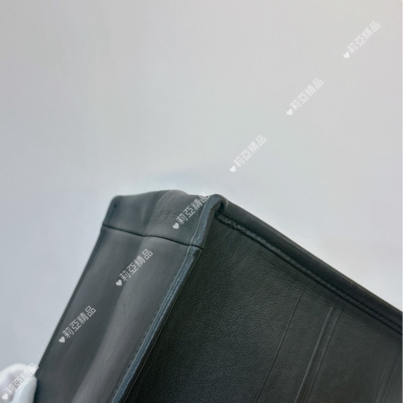 莉亞精品♡ Dior 黑皮革托特包 二手美品-7
