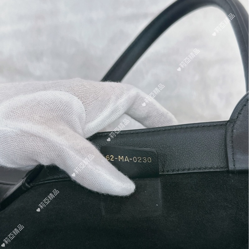 莉亞精品♡ Dior 黑皮革托特包 二手美品-10