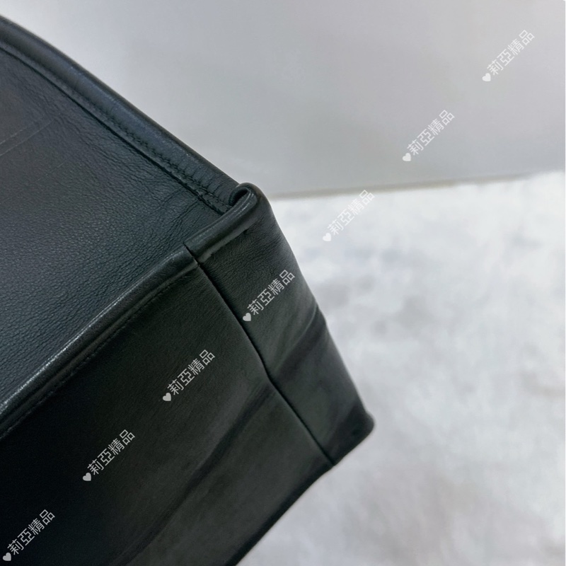 莉亞精品♡ Dior 黑皮革托特包 二手美品-13