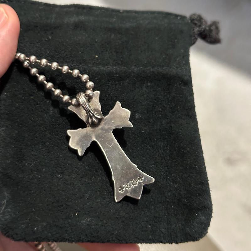 克羅心 Chrome hearts 雙層十字 中號 墜飾 吊墜-1