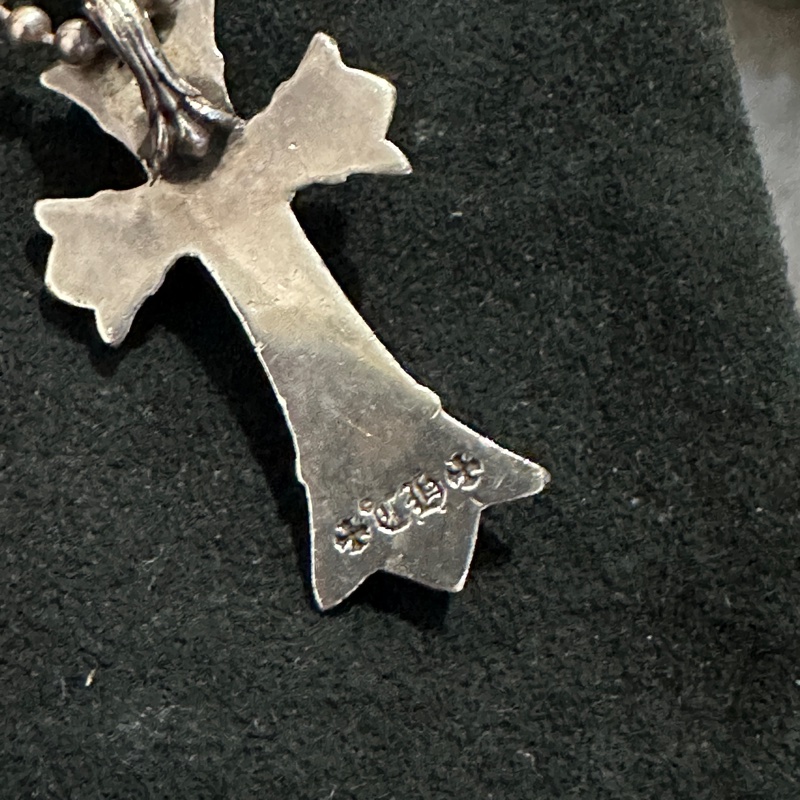 克羅心 Chrome hearts 雙層十字 中號 墜飾 吊墜-2
