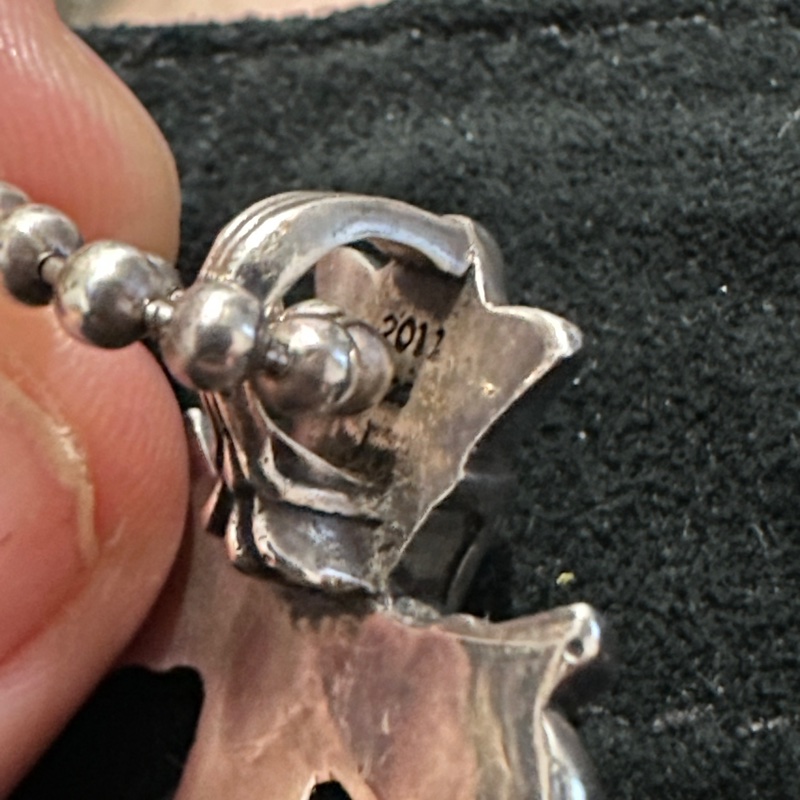 克羅心 Chrome hearts 雙層十字 中號 墜飾 吊墜-3