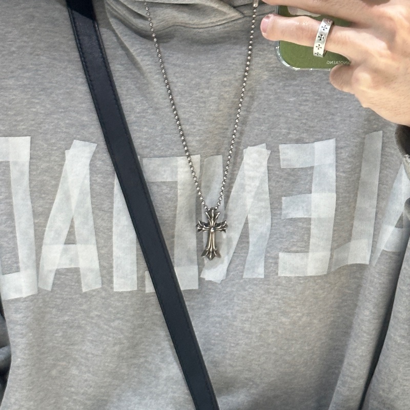 克羅心 Chrome hearts 雙層十字 中號 墜飾 吊墜-4