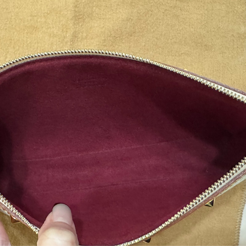 耶誕跨年優惠中🎄LV村上隆白三彩麻將包/LV麻將包/LV卯釘麻將包 Louis Vuitton/路易威登/LV Vintage/LV中古包/LV肩背包-21