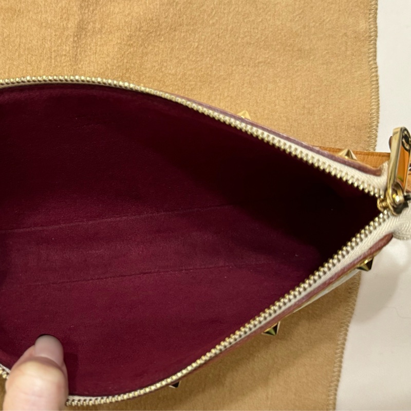 耶誕跨年優惠中🎄LV村上隆白三彩麻將包/LV麻將包/LV卯釘麻將包 Louis Vuitton/路易威登/LV Vintage/LV中古包/LV肩背包-22