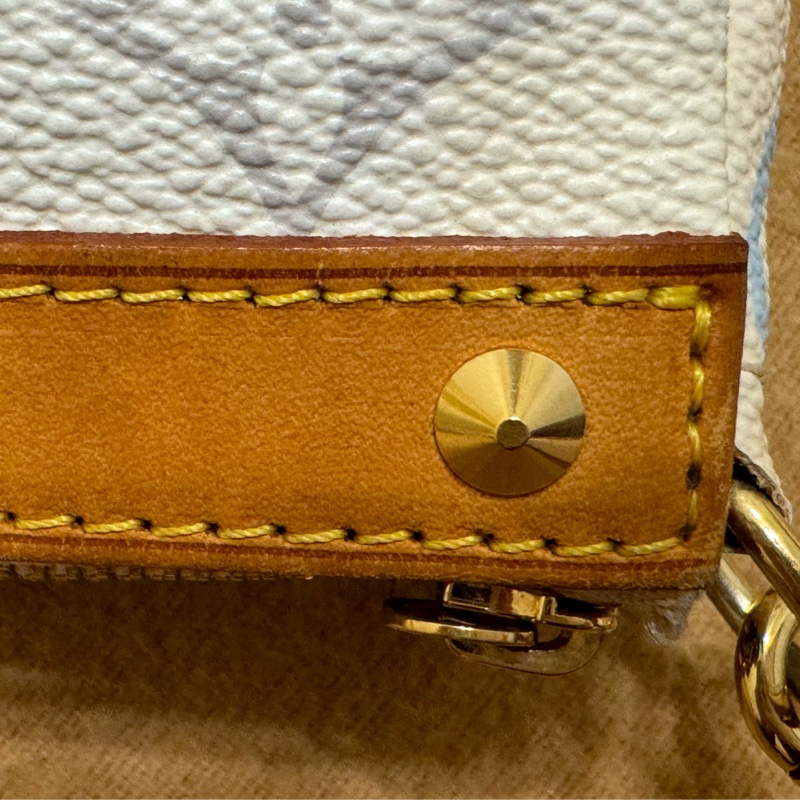 耶誕跨年優惠中🎄LV村上隆白三彩麻將包/LV麻將包/LV卯釘麻將包 Louis Vuitton/路易威登/LV Vintage/LV中古包/LV肩背包-37