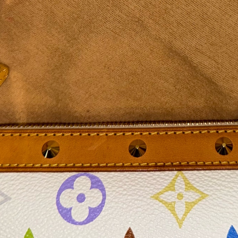 耶誕跨年優惠中🎄LV村上隆白三彩麻將包/LV麻將包/LV卯釘麻將包 Louis Vuitton/路易威登/LV Vintage/LV中古包/LV肩背包-48