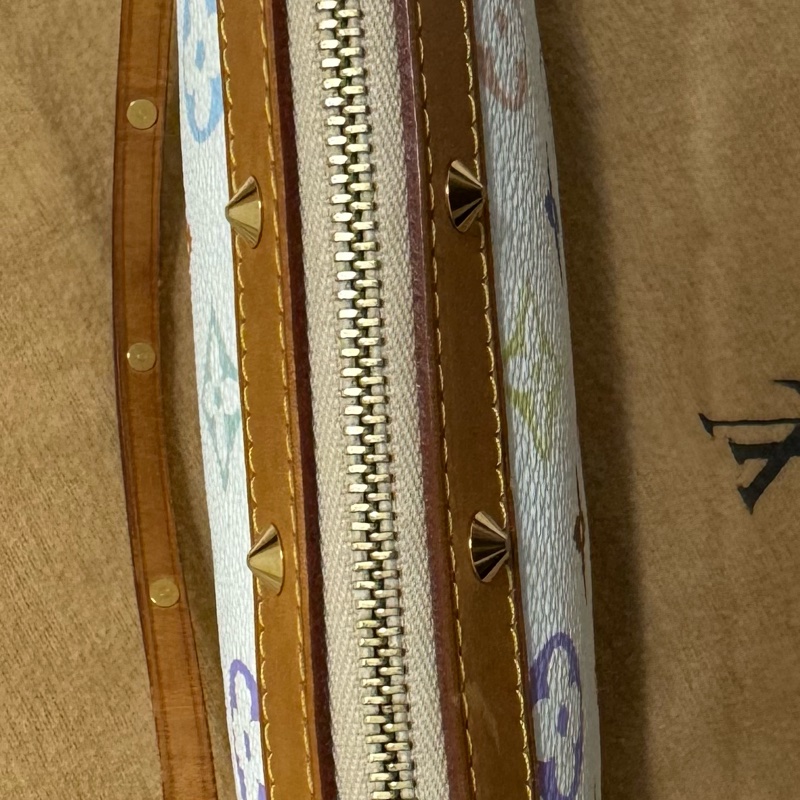 耶誕跨年優惠中🎄LV村上隆白三彩麻將包/LV麻將包/LV卯釘麻將包 Louis Vuitton/路易威登/LV Vintage/LV中古包/LV肩背包-53