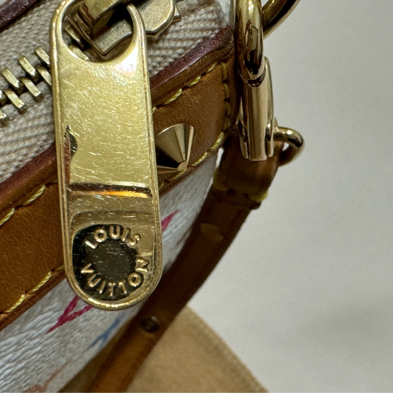 耶誕跨年優惠中🎄LV村上隆白三彩麻將包/LV麻將包/LV卯釘麻將包 Louis Vuitton/路易威登/LV Vintage/LV中古包/LV肩背包-55
