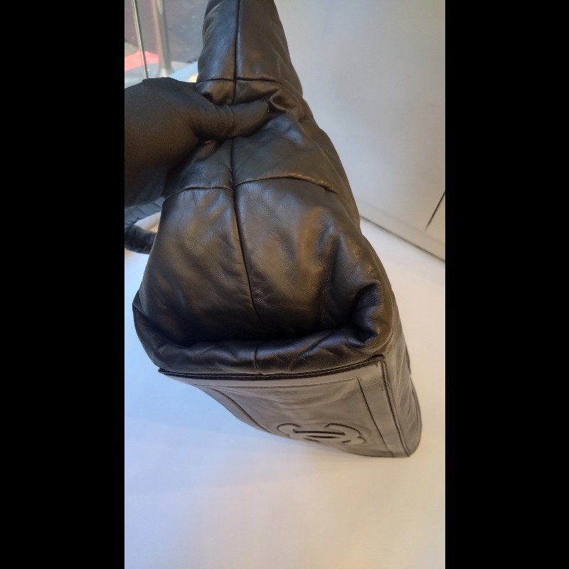 Chanel 黑拼暗紅皮革雙面托特包 cocoon tote-7