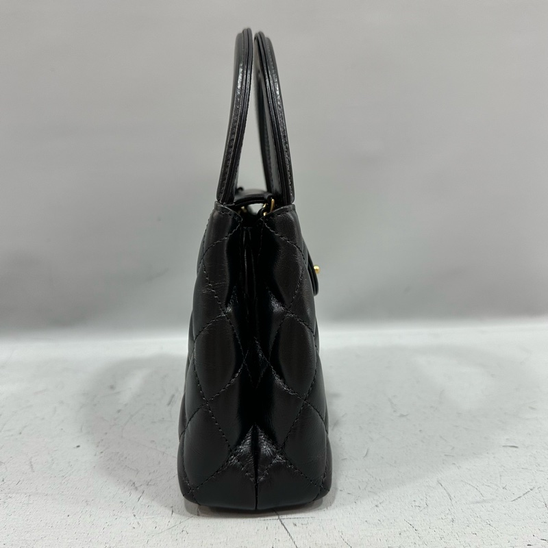 chanel AS4416 黑羊皮金釦Kelly 斜背包-1