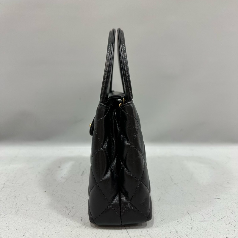 chanel AS4416 黑羊皮金釦Kelly 斜背包-3