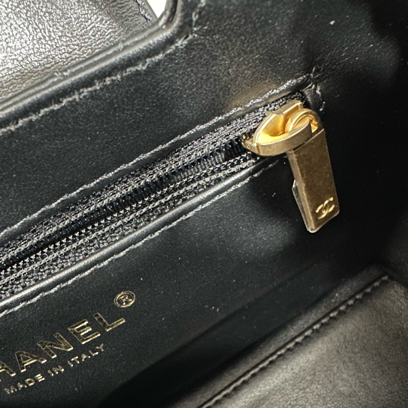 chanel AS4416 黑羊皮金釦Kelly 斜背包-22