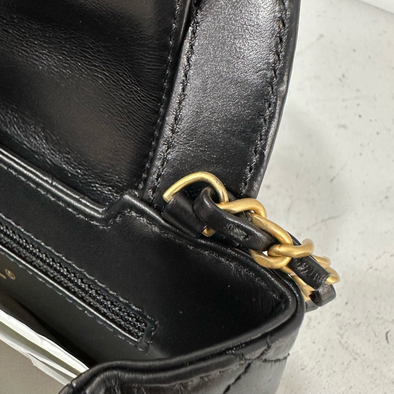 chanel AS4416 黑羊皮金釦Kelly 斜背包-30
