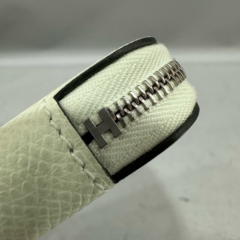 Hermes 氣泡綠絲巾短夾 silkin-17