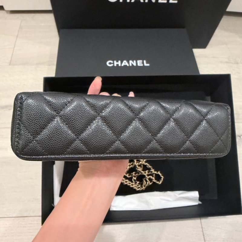 Chanel 25p黑金荔枝 拉絲金釦LP飯盒包 超爆款-4