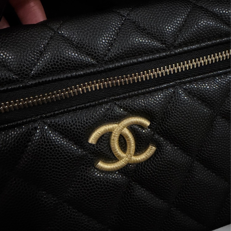 Chanel 25p黑金荔枝 拉絲金釦LP飯盒包 超爆款-8