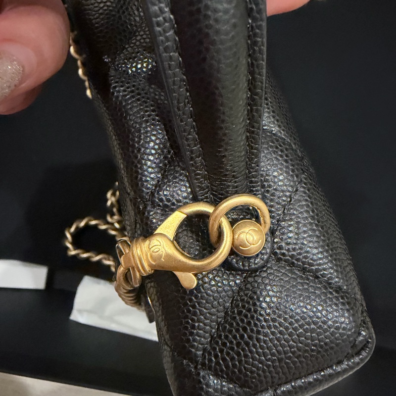 Chanel 25p黑金荔枝 拉絲金釦LP飯盒包 超爆款-10