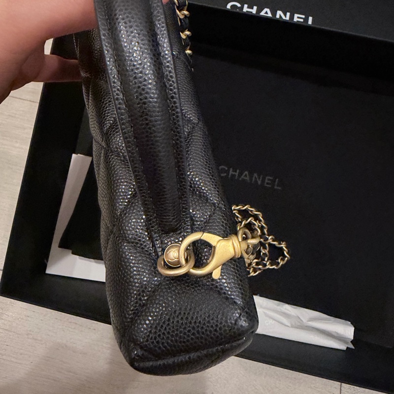 Chanel 25p黑金荔枝 拉絲金釦LP飯盒包 超爆款-11