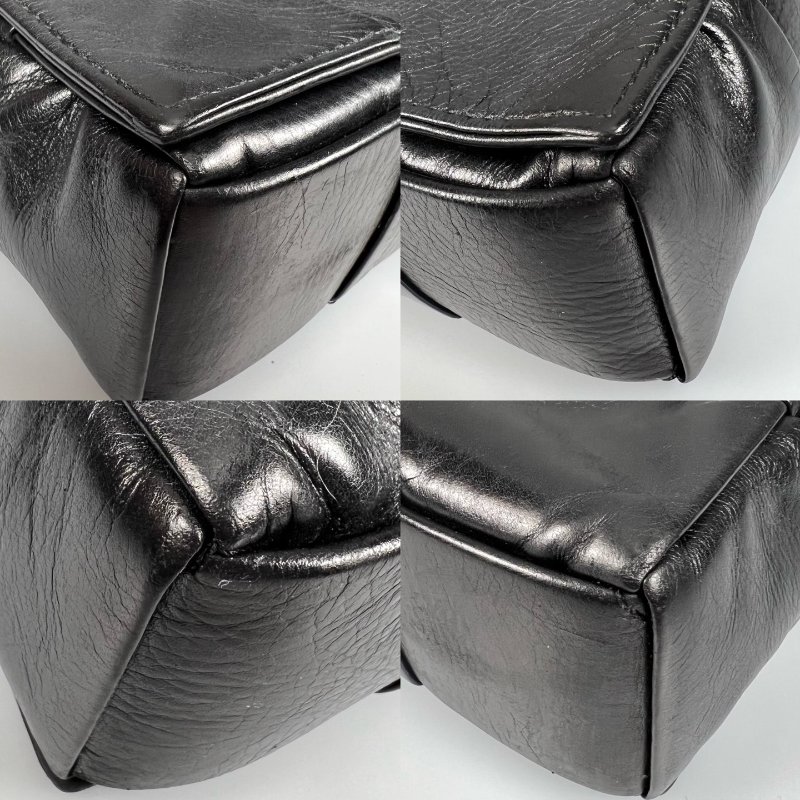 BV 晶片款 黑油蠟皮CASSETTE 5*3肩背包-13