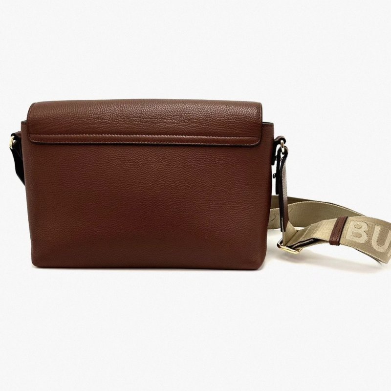 BURBERRY經典格紋拼皮郵差25*18*8 98新配件塵袋-5