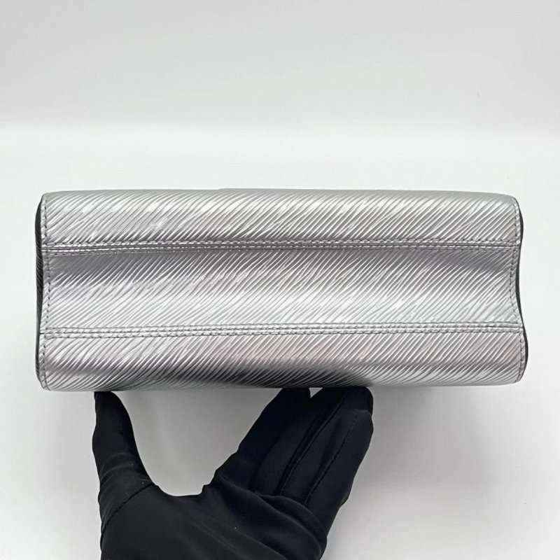 LV銀色銀扣 twist水波紋中號手提肩背包23*16*9 98新配件鏡子塵袋-4