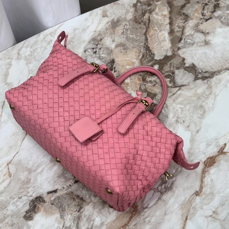 BV 粉色經典編織手提肩背包30*22*15 98新配件塵袋鏡子-5