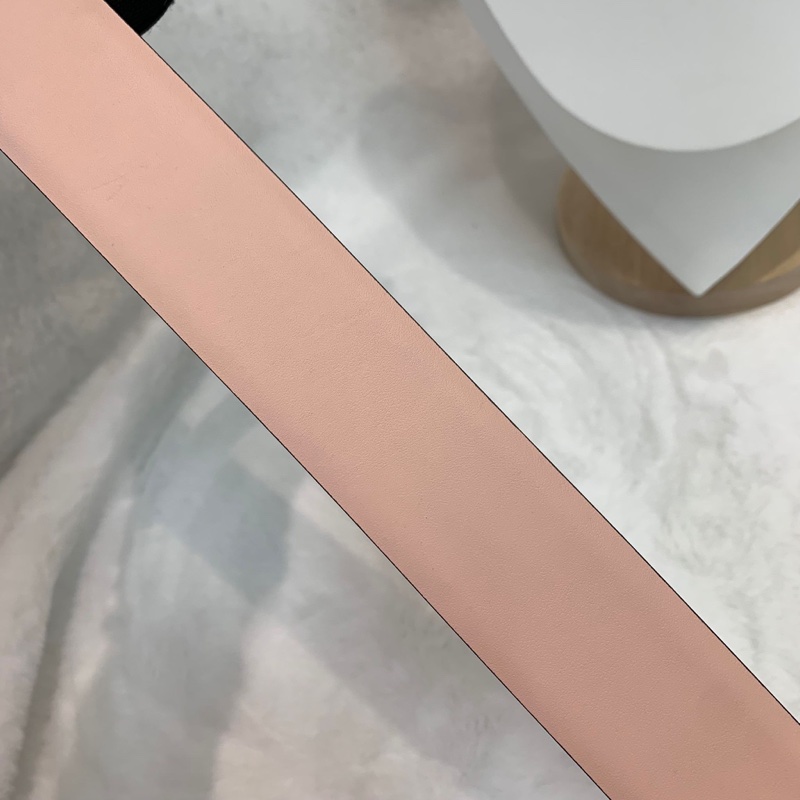 Ferragamo 黑粉雙面金扣腰帶 XA898-10