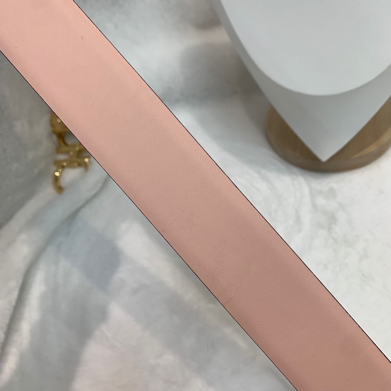 Ferragamo 黑粉雙面金扣腰帶 XA898-12