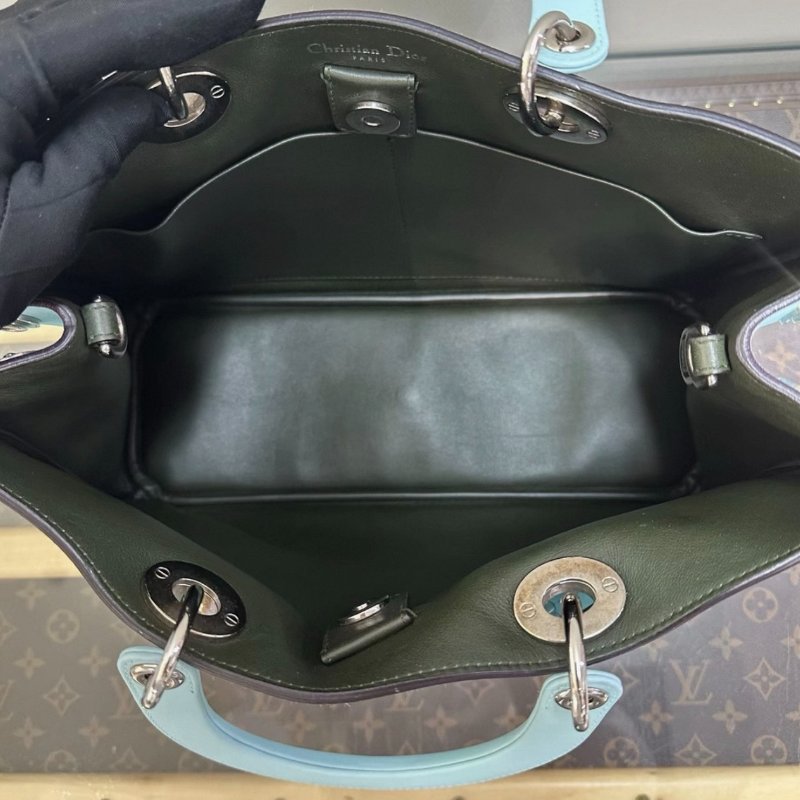 DIOR VIP Diorissimo銀扣大號手提肩背斜背包32*22*11 98新配件塵袋保卡-5