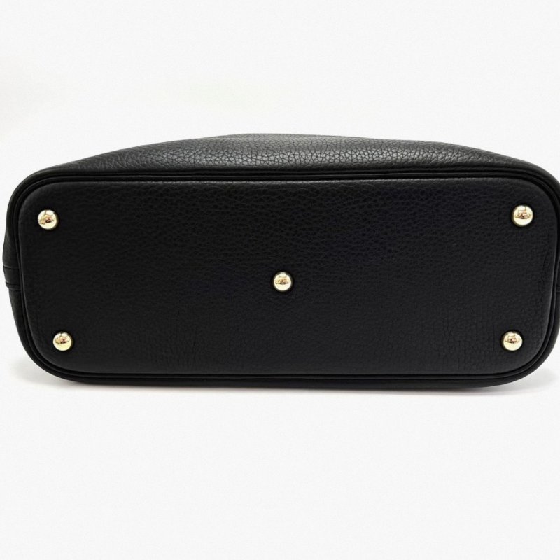 HERMES黑色金扣保齡球31手提肩背斜背包31*23*12 98新配件塵袋吊牌雨衣鎖鑰匙-4