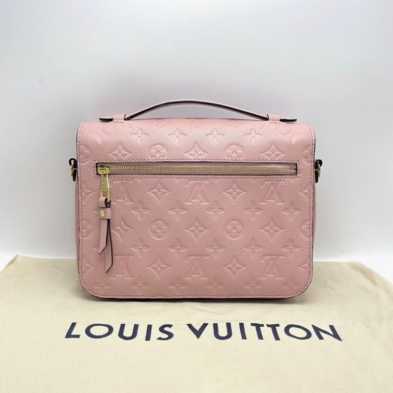 LV粉色全皮郵差包25*19*7 99新配件塵袋-1