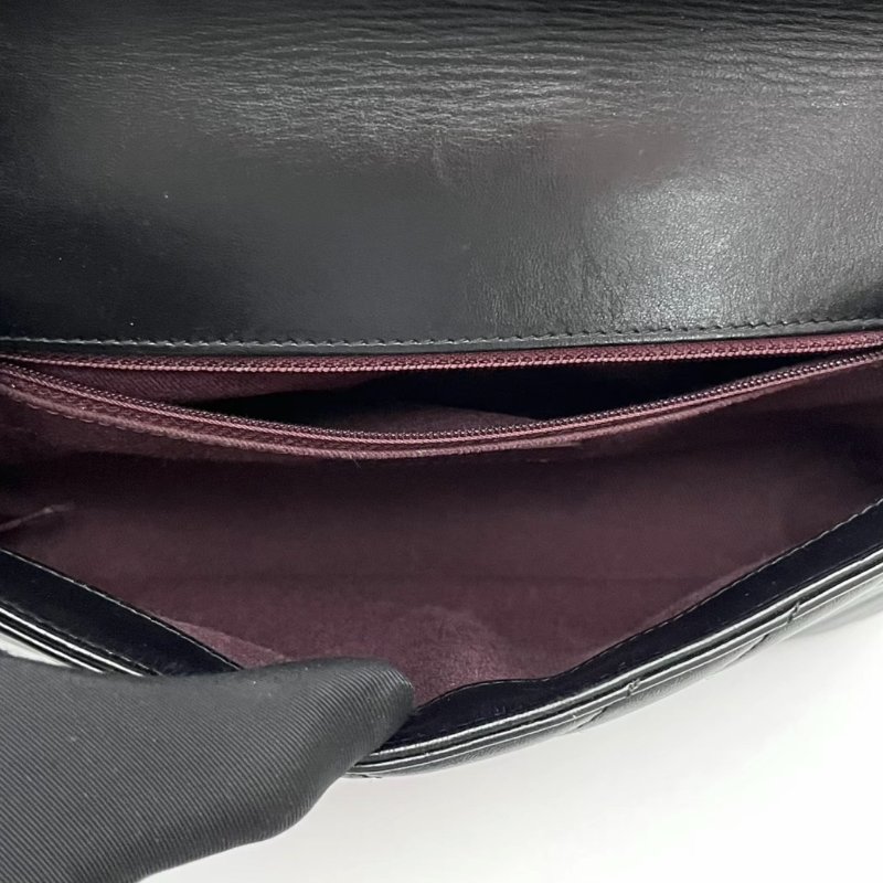 CHANEL復古黑金V紋肩背斜背包24*15*6 98新配件塵袋-3