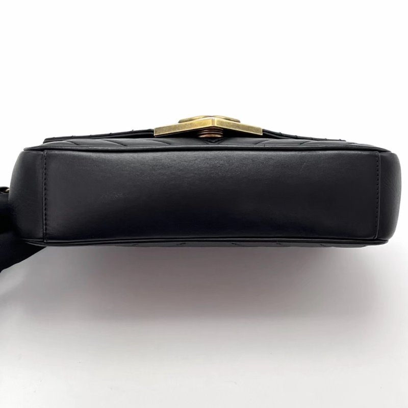 CHANEL復古黑金V紋肩背斜背包24*15*6 98新配件塵袋-4