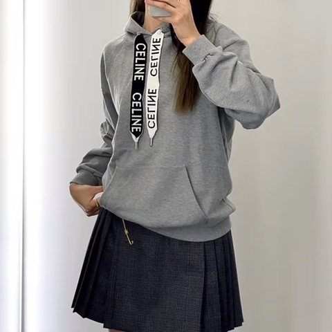 ✨Celine 灰色帽T 99新🩶