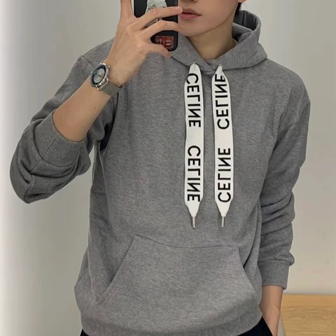 ✨Celine 灰色帽T 99新