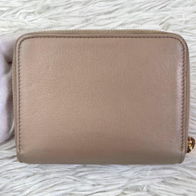 🌷YSL 奶茶色短夾 ｜經典花紋✦fufu style 精品✦ 氣質款｜皮夾.短夾.錢包-2